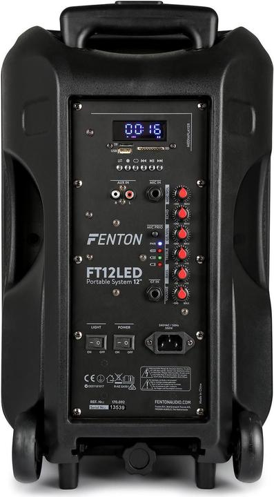 Produktbild Fenton FT12LED Aktiv Trolley-Speaker (Aktiv, 1x 700 W)