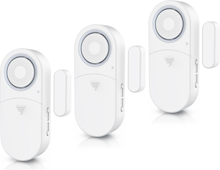 Actual product image Bearware 3x window & door alarm, 120dB loud signal tone, alarm sensor, burglary protection + batteries