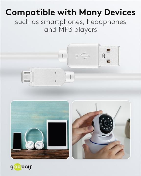 Produktbild Goobay USB A – Micro USB B (5 m, USB 2.0)