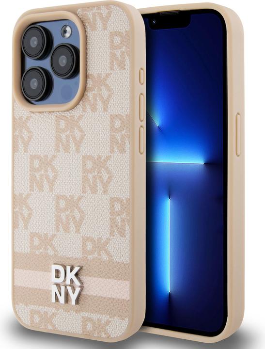 Image du produit DKNY Coque toile similicuir monogramme logo métallique (Apple iPhone 15 Pro Max)