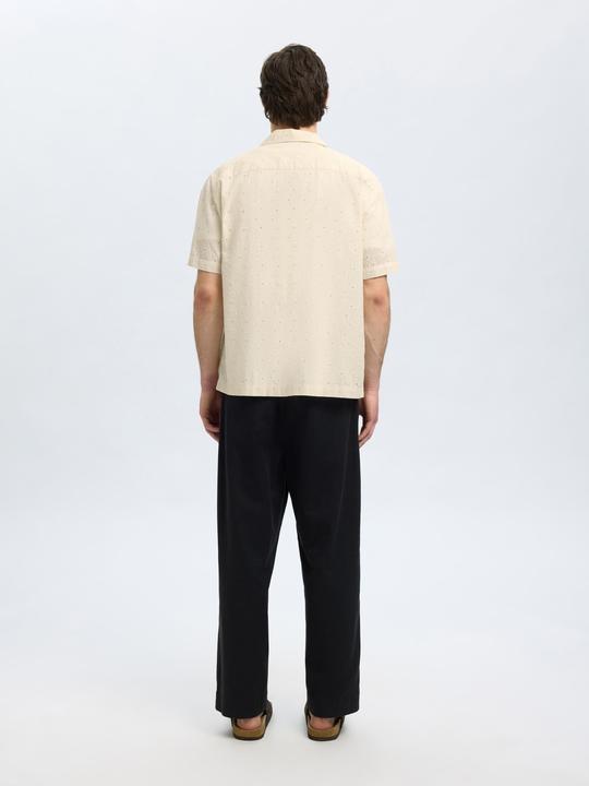 Image du produit Selected Homme Broderie Anglaise Chemise à manches courtes (S)