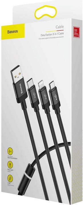 Actual product image Baseus Data Faction 3-in-1 (1.20 m, USB 2.0)