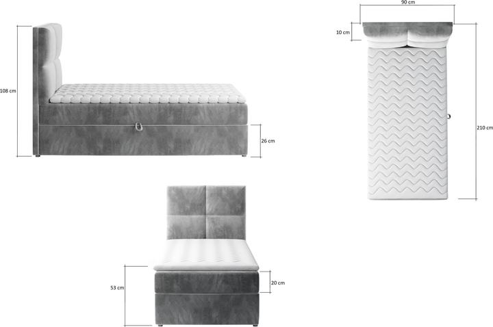 Actual product image ELTAP Rivia mit Stauraum (90 x 200 cm)