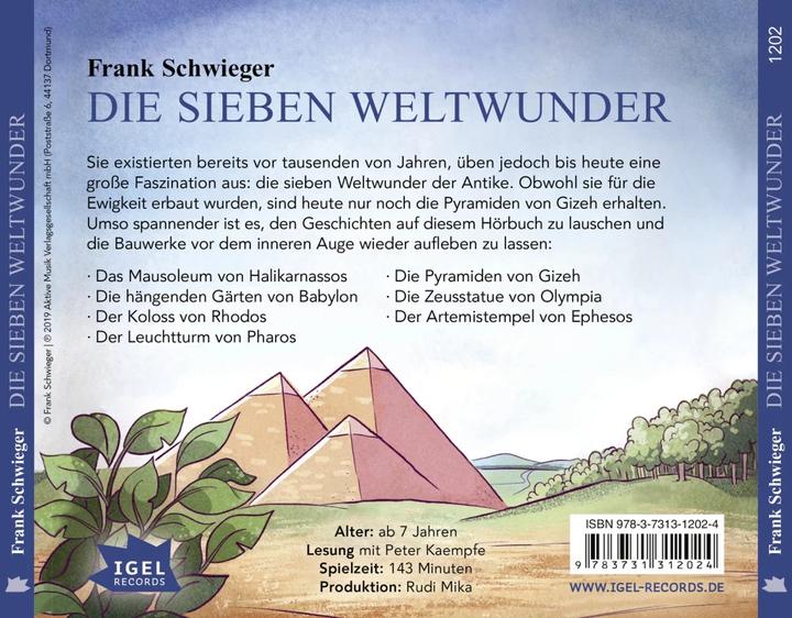 Produktbild DCD Die sieben Weltwunder (Peter Kaempfe, Anne Horstmann, Frank Schwieger, Astrid Nägele, Christoph Haberer, Ramona Wultschner, Rudi Mika, Jens Carstens, Simone Witt, Deutsch)