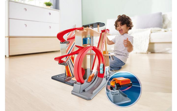 Actual product image Hape Stunt track with charging station