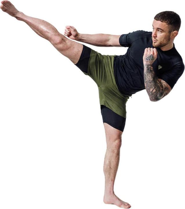 Actual product image Rdx MMA Shorts T16 Army Green/Black-S (S)
