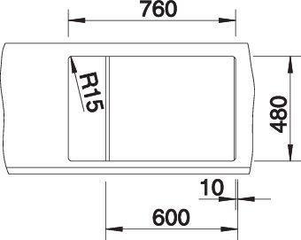 Produktbild Blanco METRA 6 S Compact (78 cm, 50 cm)