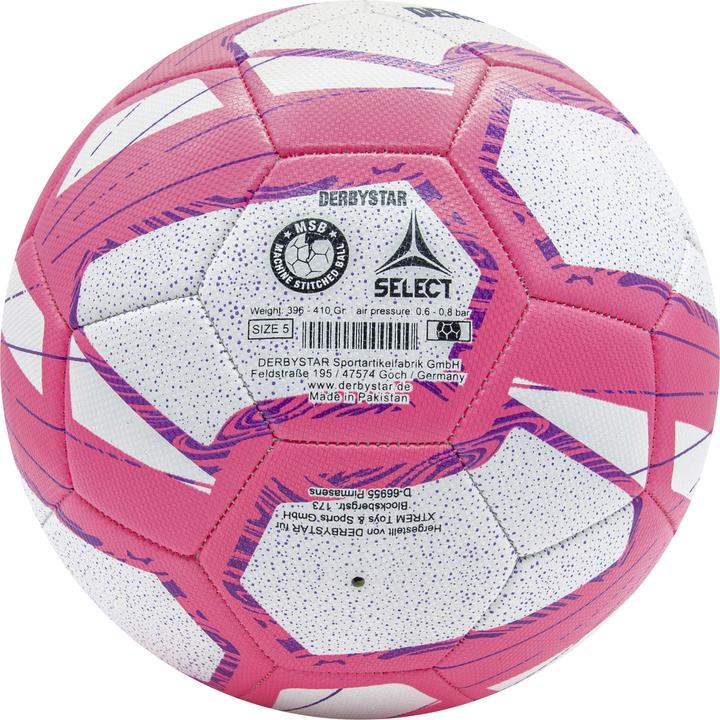 Actual product image Derbystar STREET SOCCER home match football size 5, WHITE/PINK