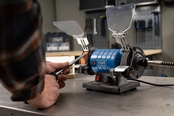 Actual product image Scheppach Double grinder with flexible shaft HG35 (Bench grinder, 120 W)