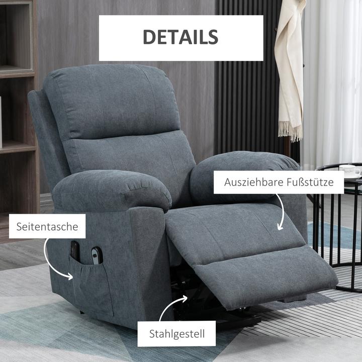Actual product image Outsunny Armchair with stand-up aid
