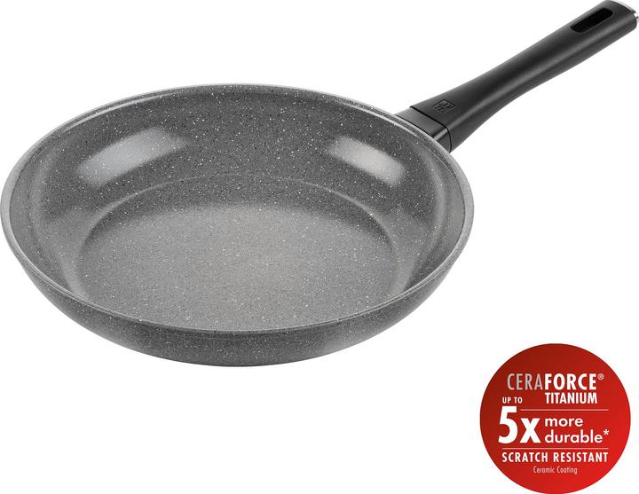 Actual product image Zwilling - Terreno Plus Ceramic Fry Pan - Gray - 28 cm (28 cm, Frying pan, Aluminium)
