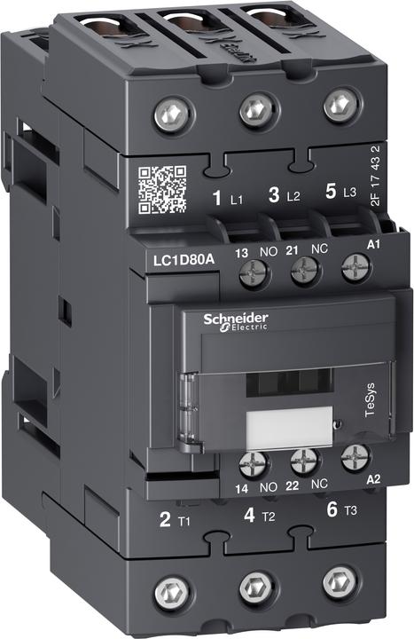 Actual product image Schneider Electric CONTACTOR 3P 30KW/80A 1S1O 230VAC (LC1D80AP7)