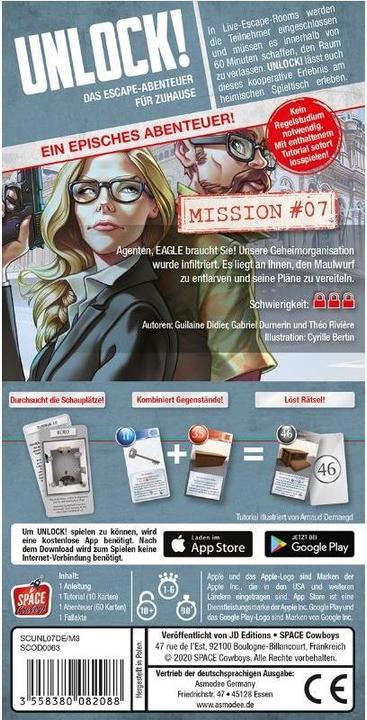 Image du produit Asmodée SCOD0063 - Débloquez! Mission # 7 (scénario unique), Jeu de cartes, 1-6 joueurs, pour les 10 ans (Allemand)