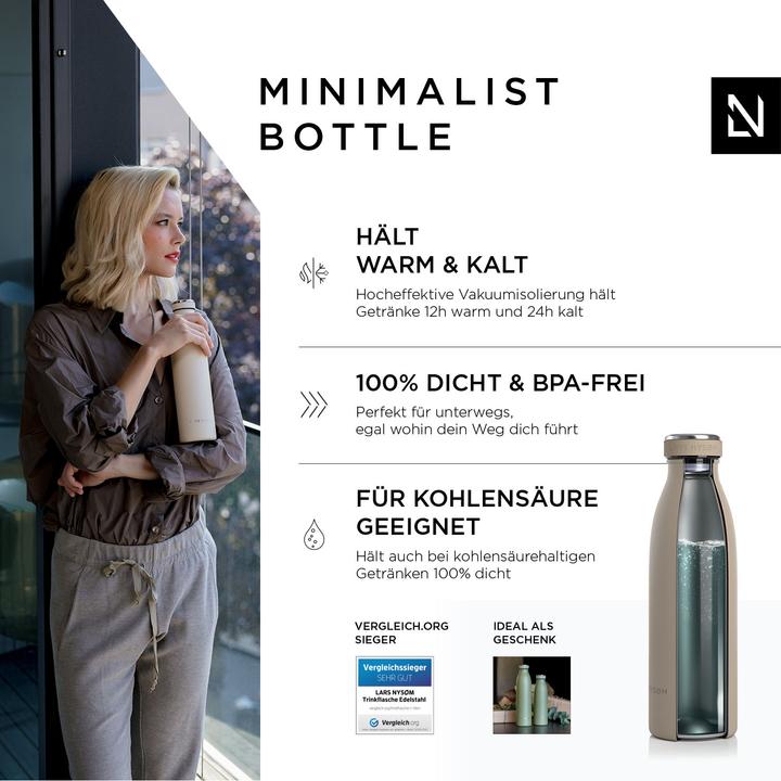 Produktbild Lars Nysøm Edelstahl Trinkflasche Ren (0.50 l)