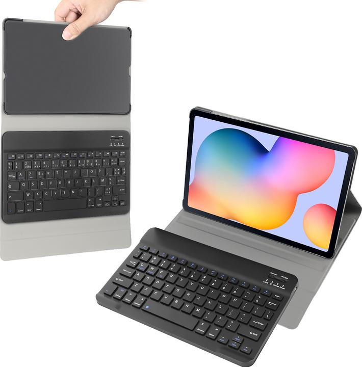 Produktbild Cazy QWERTY Bluetooth Keyboard Cover voor Samsung Galaxy Tab S6 Lite - zwart (Eng. Int., Galaxy Tab S6 Lite)