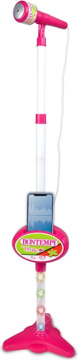 Image du produit Bontempi Microphone de scène avec connexion MP3, effets de lumière et compartiment pour smartphone