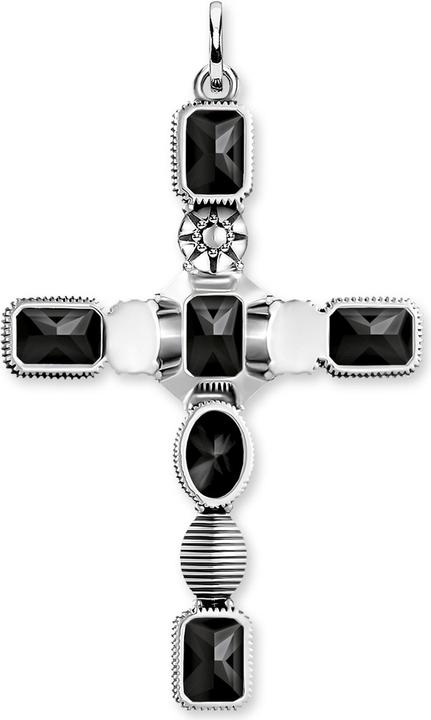 Actual product image Thomas Sabo Pendant Cross Black Stones (Silver 925)