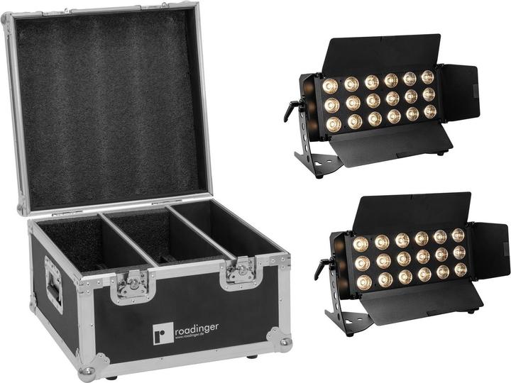 Actual product image Eurolite Set 2x LED CLS-18 QCL RGB/WW 18x7W + Flightcase