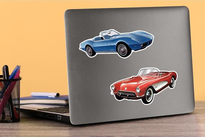 Actual product image Chevrolet Corvette Deluxe Stickers (Pack of 50)