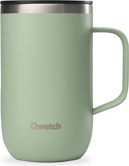 Qwetch Stainless steel mug - Matt - Lime green - 470ml (0.47 l)