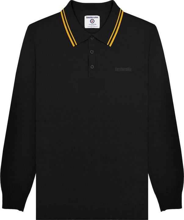 Lambretta Poloshirt Mit kontrastfarbenen Streifen Langärmlig