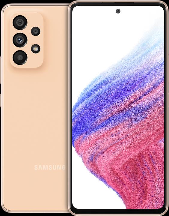Samsung Galaxy A53 5G (256 Go, Awesome Peach, 6.50", Double SIM, 64 Mpx, 5G)