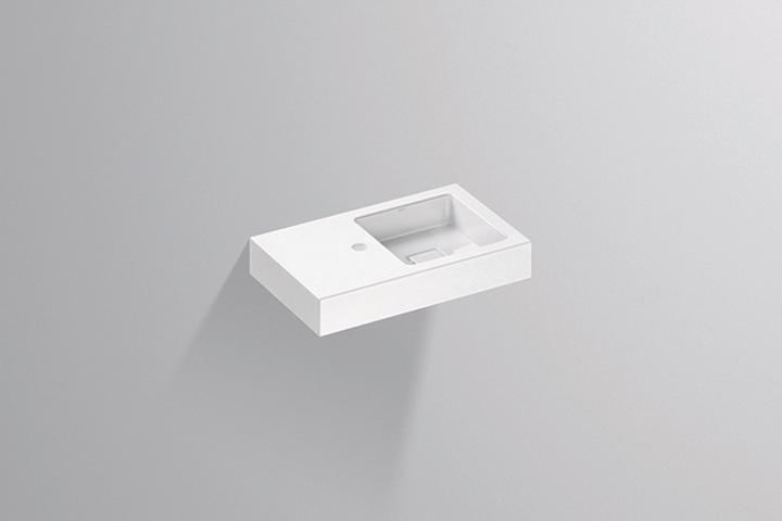 Alape wash basin WT.QS525H.R, rectangular W: 525mm H: 94mm D: 325mm, 4280000000, white (325 mm, 525 mm)