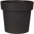 Actual product image Ibergarden anthracite plastic flower pot 16cm diameter (16 cm)