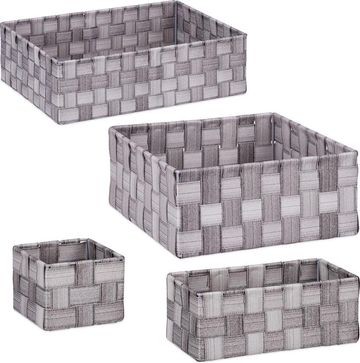 Actual product image Relaxdays 8pcs storage basket set (8 x, 35.5 x 26 x 10.5 cm)