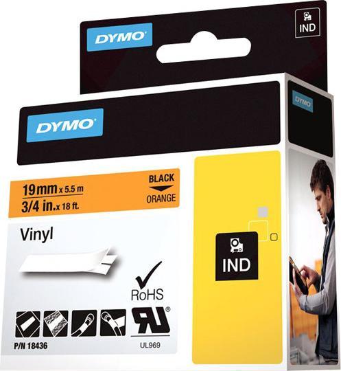 Produktbild Dymo Schriftband 19mm Vinyl (1.90 cm, Orange)