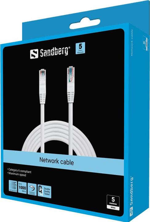 Image du produit Sandberg Ethernet catégorie 6 UTP (U/UTP, CAT6, 5 m)