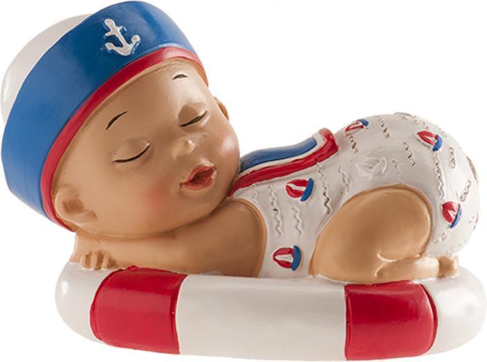 Image du produit Dekora Baptême figurine - Cher bébé garçon marin (10cm) (1 x)