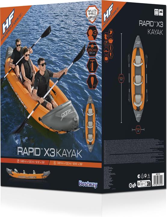Produktbild Bestway HF Rapid X3 Kayak 381x100cm (3 Pers.)