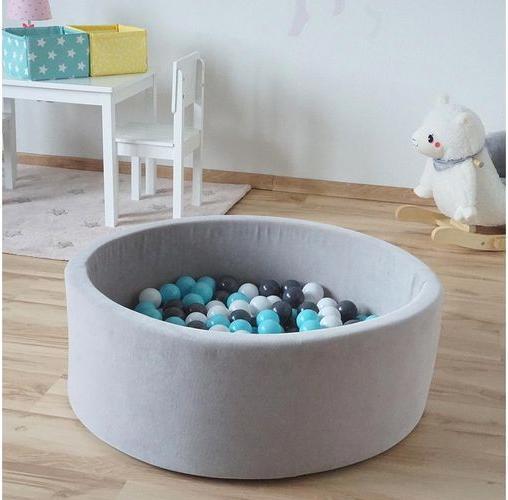Immagine prodotto Knorrtoys Bällebad soft - "Grey" - 300 balls creme/grey/lightblue (ca. 6cm Durchmesser)