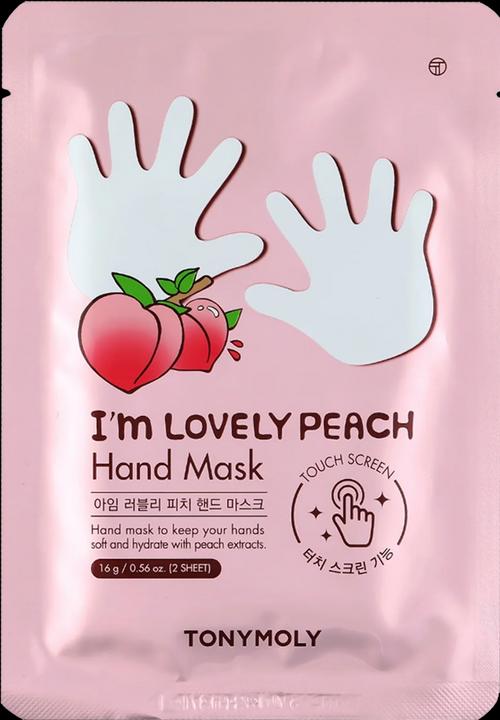 Actual product image Tony Moly I'M Lovely Peach Hand Mask - 1 Pair 0.56 Oz / 16 G