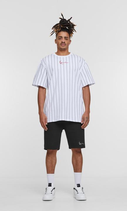 Actual product image Karl Kani KKMQ32041WHT Small Signature Pinstripe Tee white - 16039 (M, L)