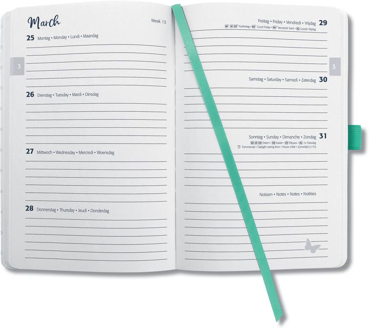 Actual product image Jolie Agenda Flair 2026 J6126 1W/2S mint green ML A6 (German)