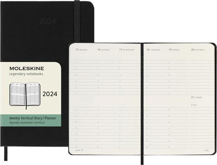 Image du produit Moleskine Agende tascabili Hard Cover Weekly (9 x 14 cm, Couverture rigide, Anglais)