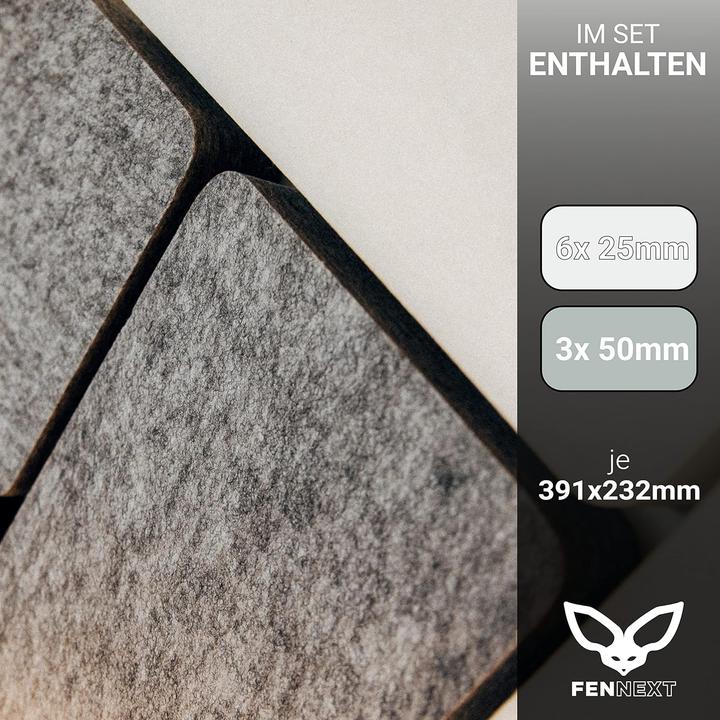 Produktbild Fennext 9 Stück 3D Schallabsorber-Paneele Vliesduo für Akustikdämmung (9 Stk.)
