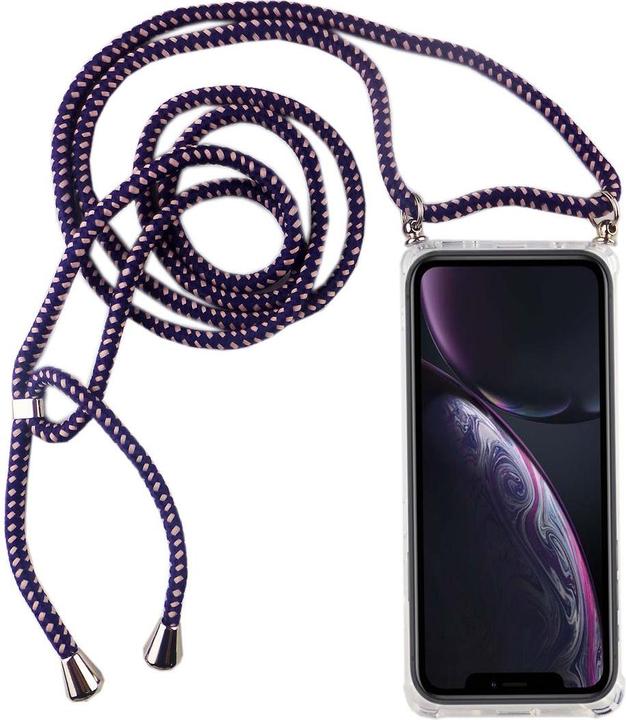 Produktbild König Design Apple iPhone XR Handykette Hülle mit Band Case zum umhängen mit Kordel Violett