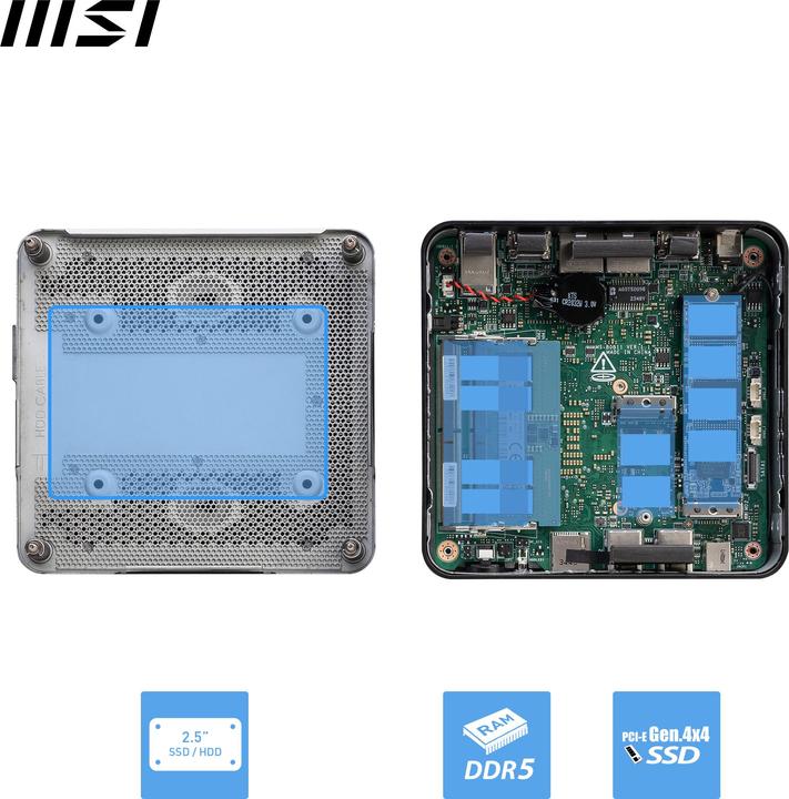 Actual product image MSI Cubi NUC 1MG (without operating system) (Intel Core 7 150U, 16 GB, 512 GB, Intel UHD Graphics)