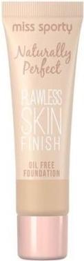 Miss Sporty MISS SPORTY Naturally Perfect Flawless Skin Finish lekki podkład do twarzy 100 Ivory 30ml (100 Ivory)