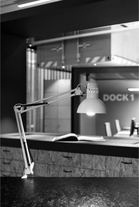 Actual product image Maul LED table lamp MAULstudy clamp incl. bulb E27 - white