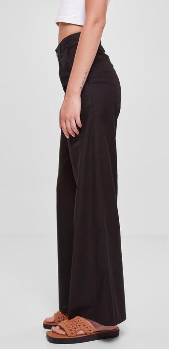 Actual product image Urban Classics Ladies High Linen Mixed Wide Leg Pants (30)