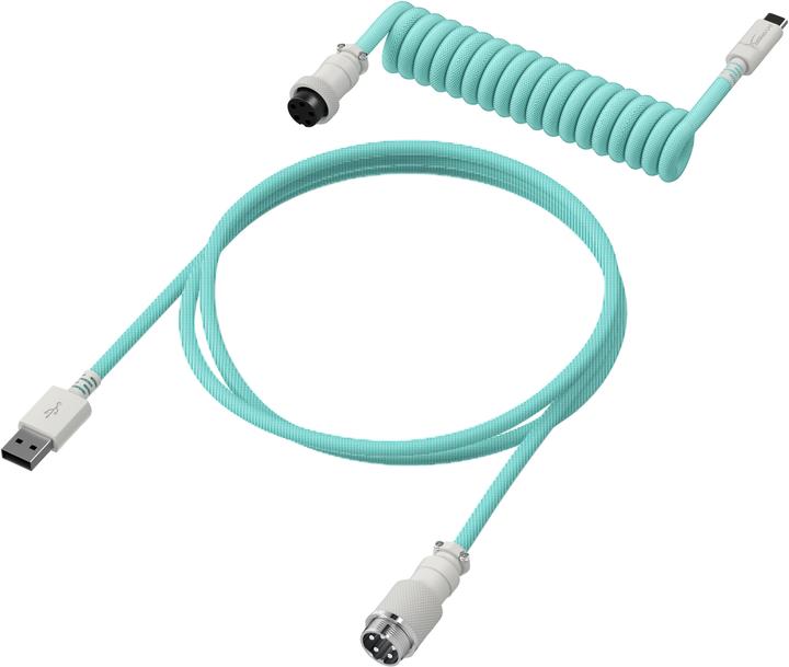 Image du produit HyperX Câble USB-C enroulé vert clair-blanc (1.37 m, USB 3.2 Gen 1)