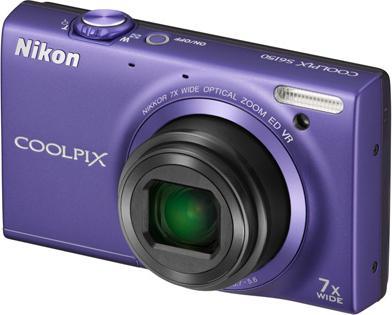 Nikon Coolpix S6150, 16MP, 7x Zoom, HD, Touch-LCD, Violett (1/2,3'')