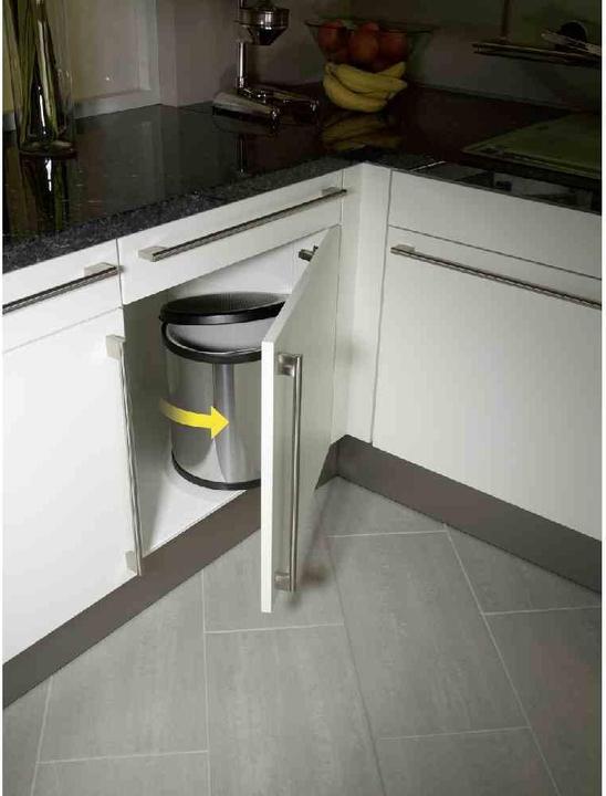 Produktbild Hailo Compact-Box M, Einbau-Mülleimer, 15 ltr, Edelstahl (15 l)