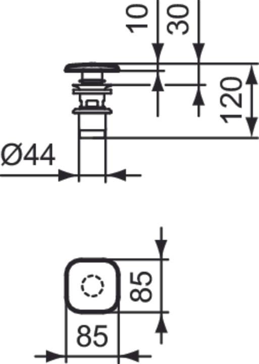 Immagine prodotto Ideal Standard Valvola IDS push-open STRADA II AquaBlade cromo quadrato
