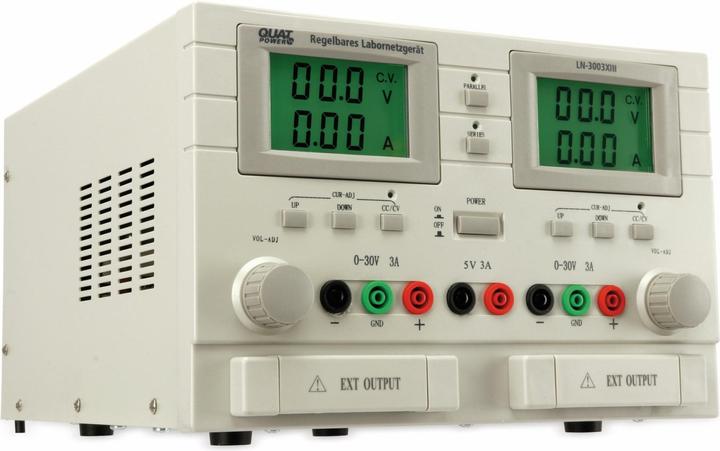 Image du produit QuatPower Alimentation LN-3003XIII 2x 0...30V-, 0...3A, 5V-/3A, Ser/Par