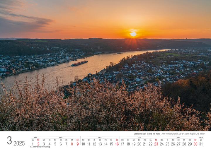 Produktbild Der Rhein von Mainz bis Köln 2025 Bildkalender A3 Spiralbindung (A3, Harter Einband, Deutsch)